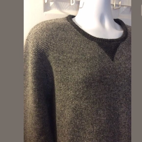 Men’s J.CREW 100% Wool Sweatshirt Sweater Crewneck Gray Pullover Knit Classic - Picture 5 of 10